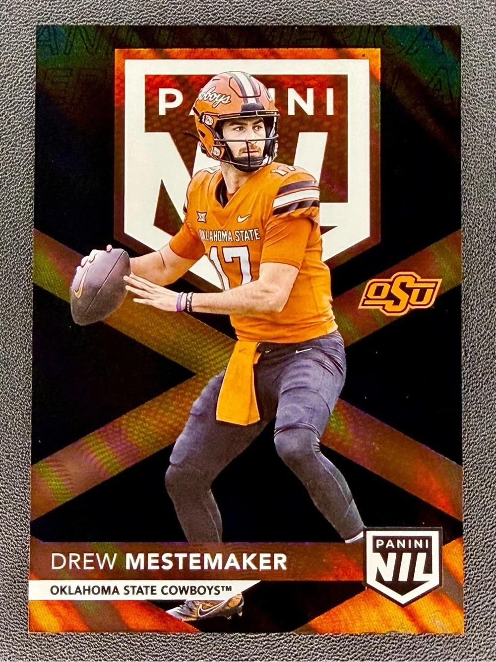 2026 Panini The National OSU Drew Mestemaker NIL23 Black Foil Holo Parallel NIL